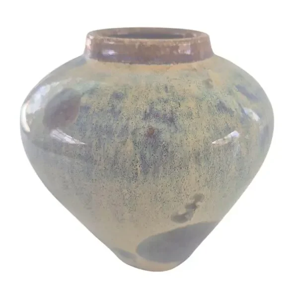 Vintage Pottery Vase Signed Bill Buckingham Small Crystal Glaze Crystaline Art - Picture 2 of 10
